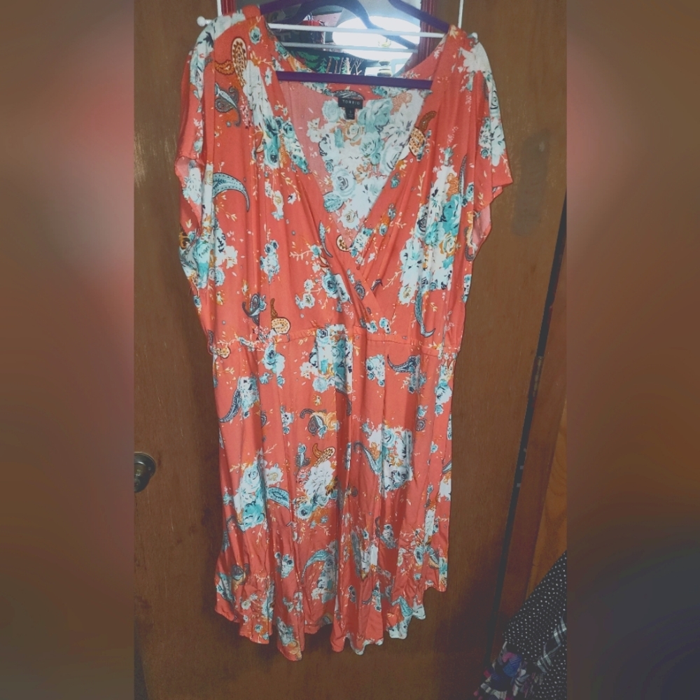Torrid dress coral floral